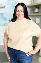 Load image into Gallery viewer, 111 NORTH- This Little Life Mock Neck Short Sleeve Sweater in Oatmeal