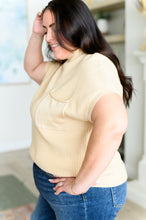 Load image into Gallery viewer, 111 NORTH- This Little Life Mock Neck Short Sleeve Sweater in Oatmeal