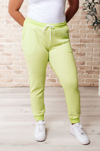 Load image into Gallery viewer, Tommy Two Tone Waffle Joggers Lime- WITH LOVE MOLLY