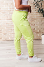 Load image into Gallery viewer, Tommy Two Tone Waffle Joggers Lime- WITH LOVE MOLLY