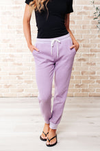 Load image into Gallery viewer, Tommy Two Tone Waffle Joggers Purple- WITH LOVE MOLLY