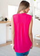 Load image into Gallery viewer, WHITE BIRCH- Uptown Girl Tie Detail Sleeveless Blouse