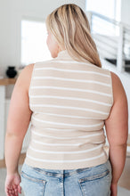 Load image into Gallery viewer, VERY J- Vienna Half Zip Striped Tank