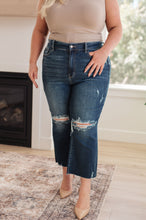 Load image into Gallery viewer, JUDY BLUE - Whitney High Rise Distressed Wide Leg Crop Jeans (Sizes 0-24)