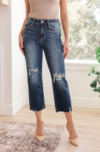 Load image into Gallery viewer, JUDY BLUE - Whitney High Rise Distressed Wide Leg Crop Jeans (Sizes 0-24)