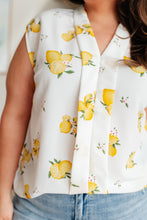 Load image into Gallery viewer, SPIN USA- When Life Gives You Lemons Sleeveless Blouse