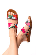 Load image into Gallery viewer, With a Twist Sandal in Flowers- CORKY'S