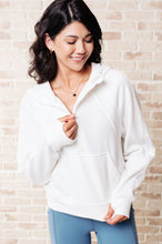 Load image into Gallery viewer, Working Up A Sweat Hooded Pullover in Off White- RAE MODE