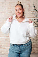 Load image into Gallery viewer, Working Up A Sweat Hooded Pullover in Off White- RAE MODE