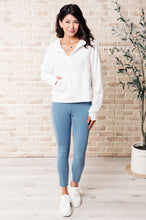 Load image into Gallery viewer, Working Up A Sweat Hooded Pullover in Off White- RAE MODE