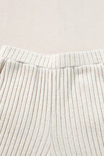Load image into Gallery viewer, Khaki Ribbed Knit V Neck Slouchy Two-piece Outfit
