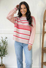 Load image into Gallery viewer, Sweet Talker Pink Stripe Sweater
