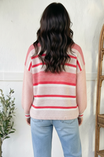 Load image into Gallery viewer, Sweet Talker Pink Stripe Sweater