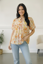 Load image into Gallery viewer, Sunlit Garden Notch Neck Blouse