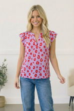 Load image into Gallery viewer, Wild Berry Ruffles Blouse
