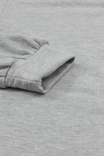 Load image into Gallery viewer, DEAR LOVE- Grey Crinkle Splicing Raw Hem High Low Oversized Blouse