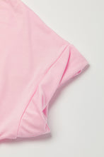 Load image into Gallery viewer, Pink V Neck Hidden Pocket Splits Maxi T-shirt Dress