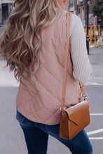 Load image into Gallery viewer, Pink Fleece Lined Quilted Vest Coats