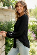 Load image into Gallery viewer, Effortlessly Edgy Button Down Blouse