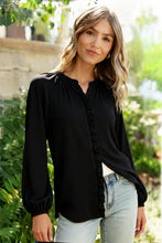 Load image into Gallery viewer, Effortlessly Edgy Button Down Blouse