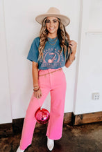 Load image into Gallery viewer, Cocktails & Gossip Navy Mock Neck Tee by Southern Bliss Co.