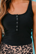 Load image into Gallery viewer, Black Square Neck Sleeveless Fashion Print Tankini Set