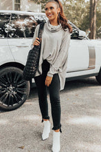 Load image into Gallery viewer, LILLY- Gray Cowl Neck Shift Tunic Top