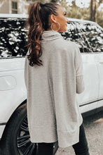 Load image into Gallery viewer, LILLY- Gray Cowl Neck Shift Tunic Top