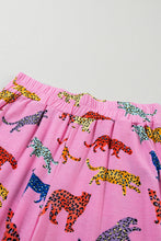 Load image into Gallery viewer, DEAR LOVER- Pink Cheetah Print Shirt and Pants Pajama Set