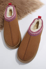 Load image into Gallery viewer, Chestnut Suede Contrast Print Plush Lined Snow Boots