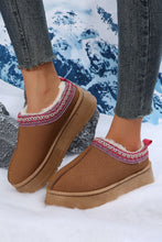 Load image into Gallery viewer, Chestnut Suede Contrast Print Plush Lined Snow Boots