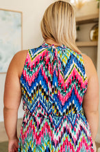 Load image into Gallery viewer, WHITE BIRCH- Chevy to the Levy Chevron Dress