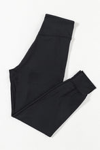 Load image into Gallery viewer, DEAR LOVE- Black Exposed Seam High Waist Pocketed Joggers