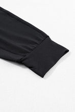Load image into Gallery viewer, DEAR LOVE- Black Exposed Seam High Waist Pocketed Joggers
