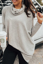 Load image into Gallery viewer, LILLY- Gray Cowl Neck Shift Tunic Top