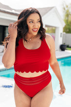 Load image into Gallery viewer, Tonga Scalloped Swim Top- 111 NORTH