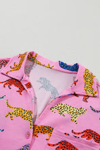 Load image into Gallery viewer, DEAR LOVER- Pink Cheetah Print Shirt and Pants Pajama Set