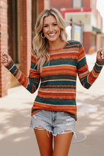 Load image into Gallery viewer, Keep Me Guessing Teal Herringbone Long Sleeve