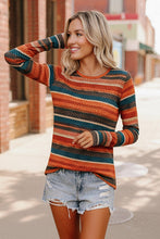 Load image into Gallery viewer, Keep Me Guessing Teal Herringbone Long Sleeve