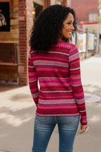 Load image into Gallery viewer, Keep Me Guessing Magenta Herringbone Long Sleeve