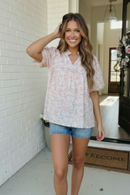Load image into Gallery viewer, State Fair Summer Ruffle Neck Babydoll Blouse