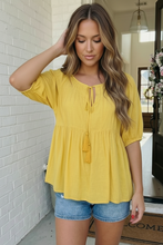 Load image into Gallery viewer, The Bee's Knees Yellow Peplum