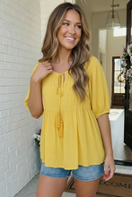 Load image into Gallery viewer, The Bee's Knees Yellow Peplum