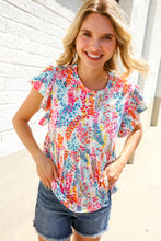 Load image into Gallery viewer, Perfect Find Ivory Floral Leaf Print Short Sleeve Babydoll Top