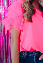 Load image into Gallery viewer, Never Basic ~ Pink Ruffle Top (Reg & XL)