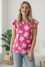 Load image into Gallery viewer, Flutter Into Spring Pink Floral Top