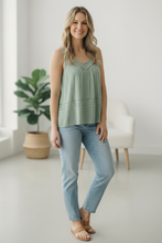 Load image into Gallery viewer, Sage & Sweet Lace Tank Top