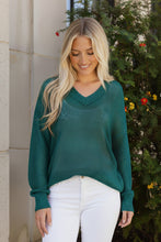Load image into Gallery viewer, Holiday Shimmers Green Sequins Sweater