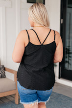 Load image into Gallery viewer, AVE SHOPS- Eye on the Prize Eyelet Tank in Black