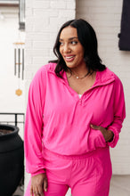 Load image into Gallery viewer, RAE MODE- Morning Run Half Zip Hoodie in Sonic Pink